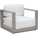 Tavira Greige / Stinson White Outdoor Armchair